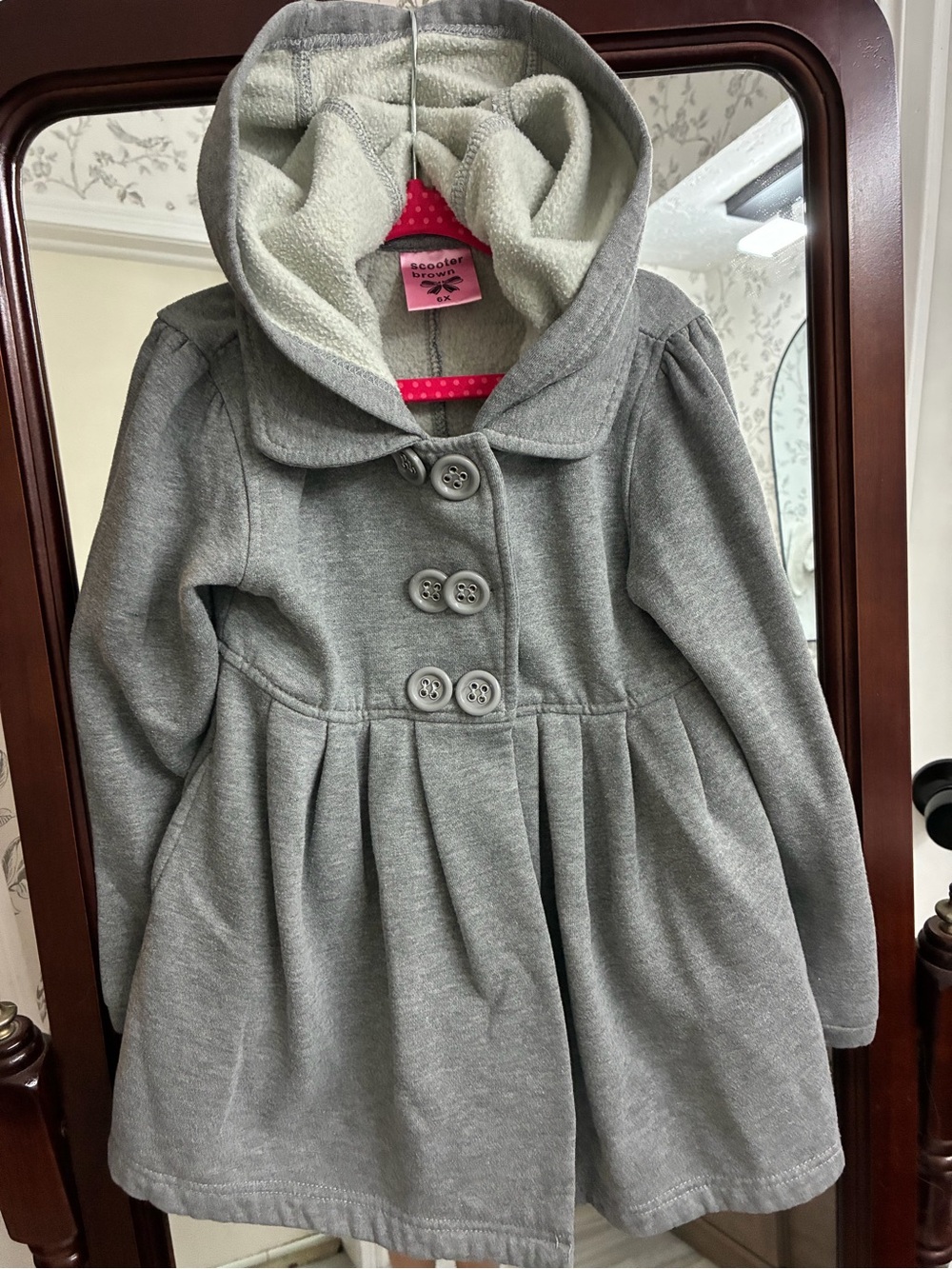 Scooter Gray Hooded Girls' Peacoat
